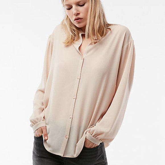 EXPRESS Oversized Stand Collar Shirt NWT - Picture 1 of 5